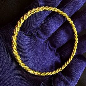 21k Gold plated braided Twisted women’s Bracelet bangle